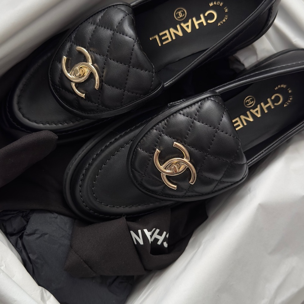 Chanel Black Womens Loafers